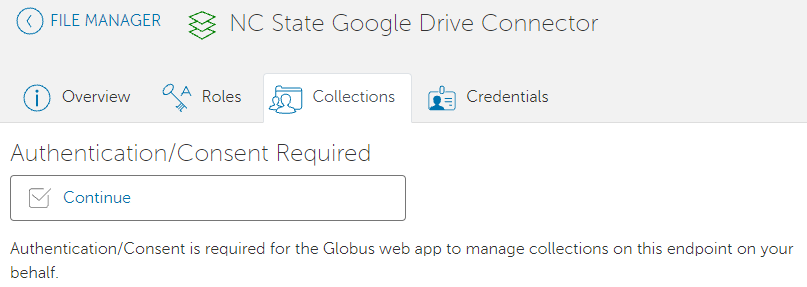Globus Google Drive Manage Collections consent