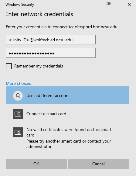 Map Network Drive - Enter Network Credentials